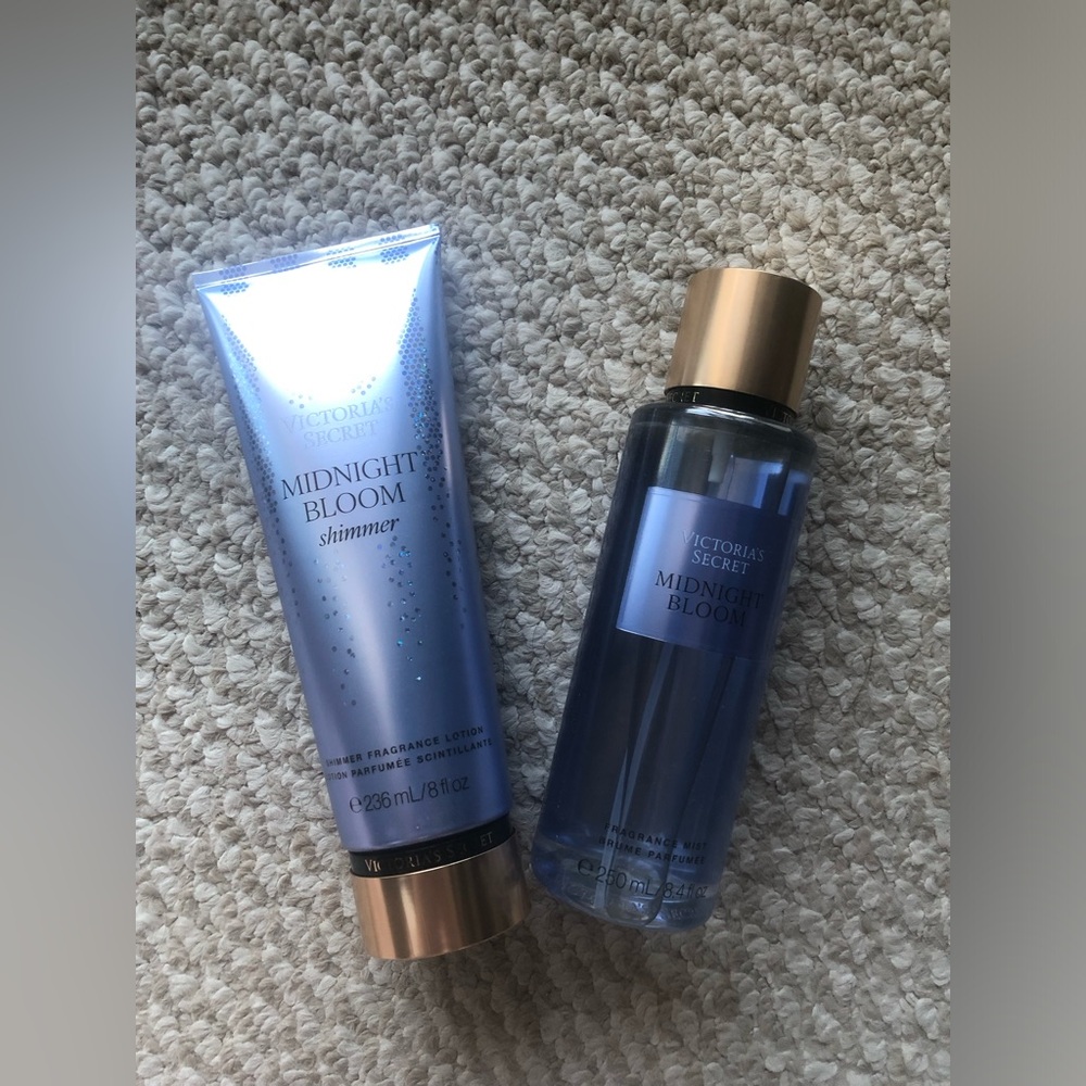 NWT Victoria's Secret Midnight Bloom Shimmer Lotion & Mist Set
